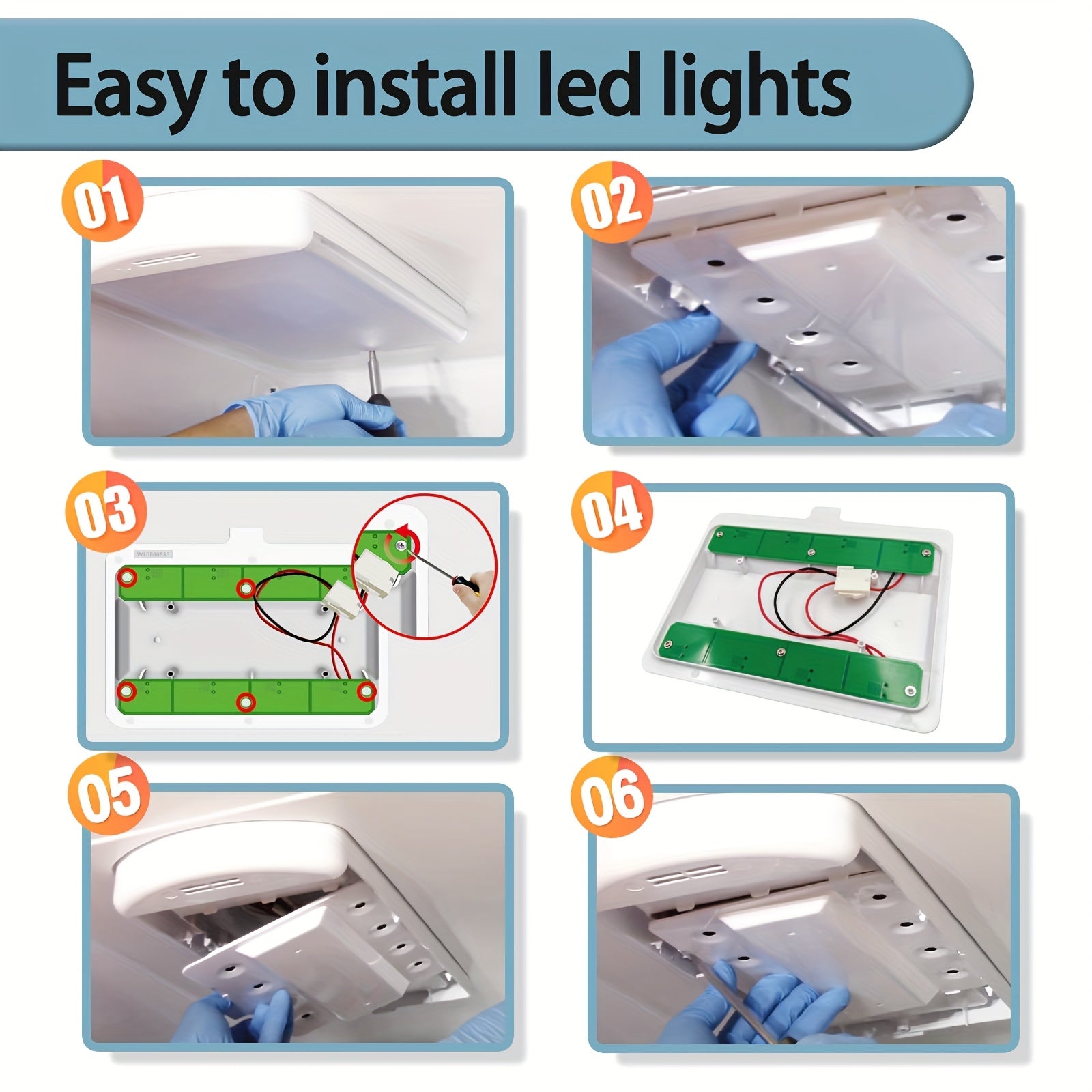 Reemplazo de luz LED de refrigerador para Kenmore Amana IKEA Whirlpool W11043011