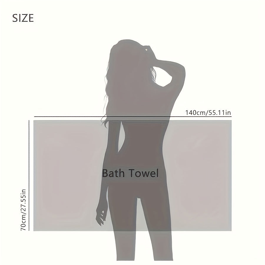 Ultra-Soft Quick-Dry Bath Towel Absorbent Skin-Friendly Adult Size Polyester Polyamide