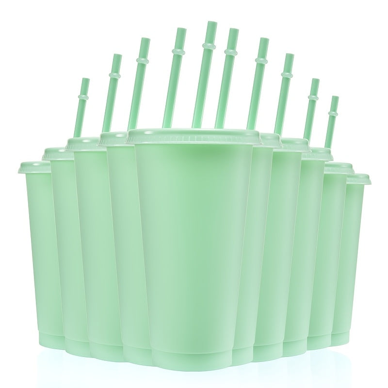 10-Pack 24oz BPA-Free Plastic Tumbler Cups with Lids and Straws for Travel and Parties
