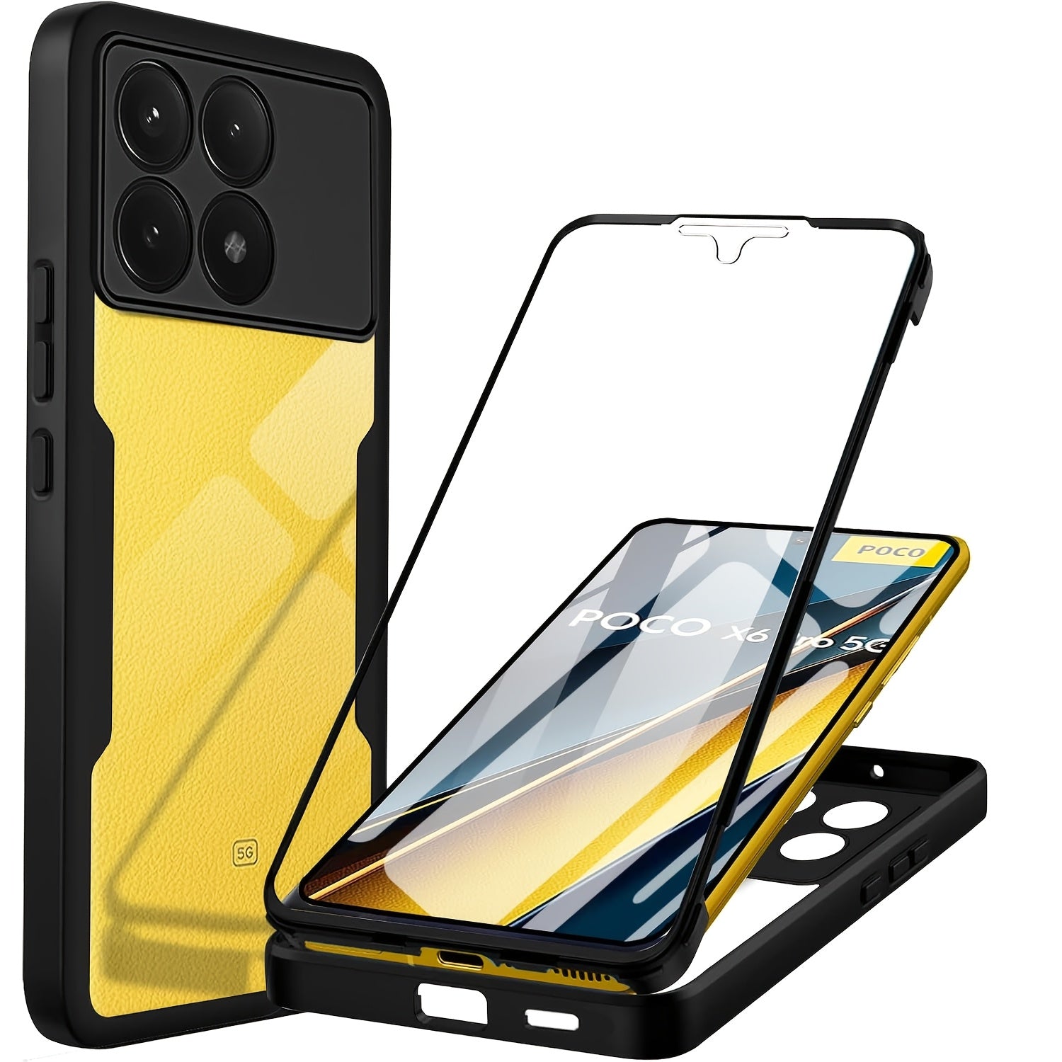 360 Full Body Shockproof Phone Case for Xiaomi POCO Series with Built-in Screen Protector