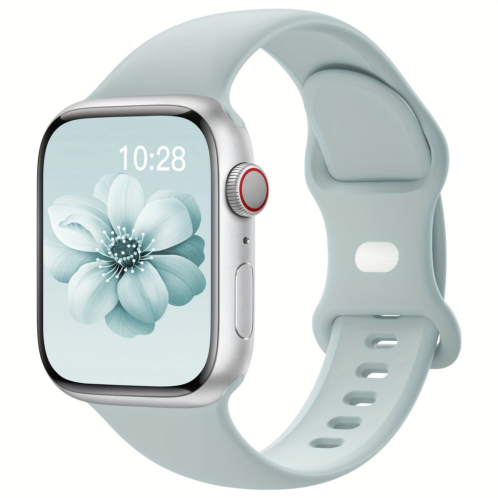 Silicone Waterproof Sweatproof Watch Band for Iwatch Series 9-1 38mm-49mm Butterfly Clasp Skin-Friendly