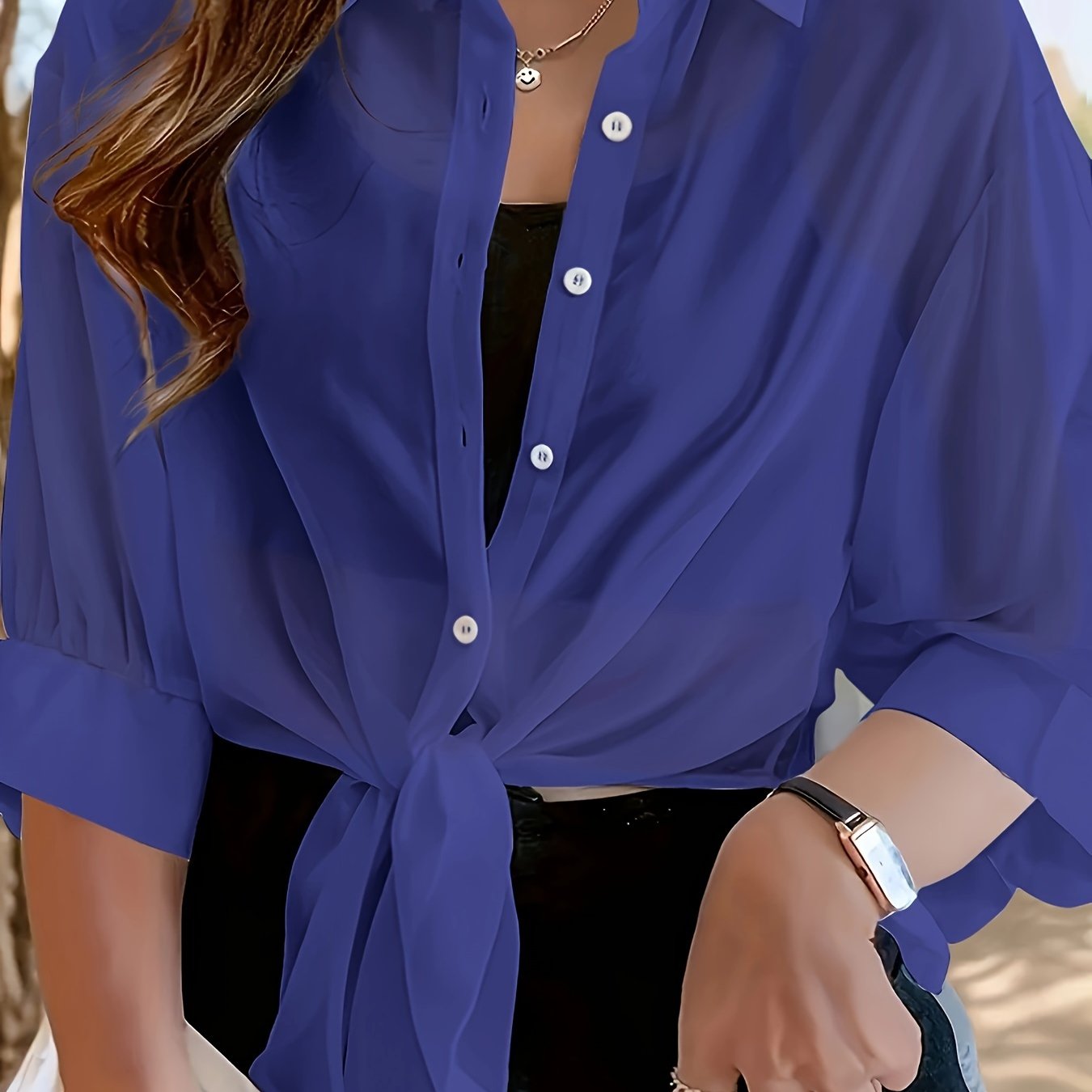 Plus Size White Sheer Chiffon Cardigan for Women Beach Cover-Up Long Sleeve Lightweight Layering