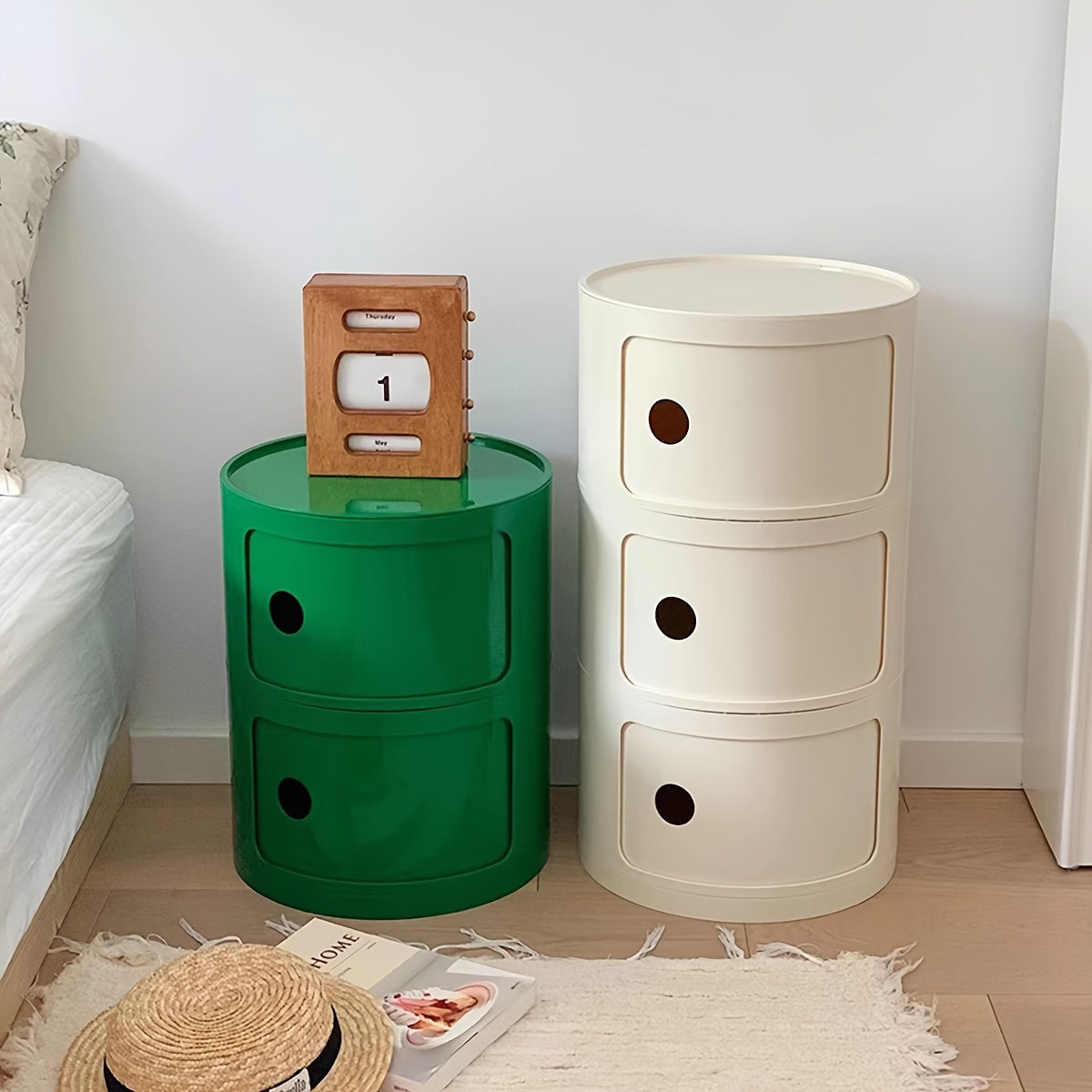 Bedside Table with Drawers 2/3/4 Drawer Options for Bedroom Living Room Office Storage