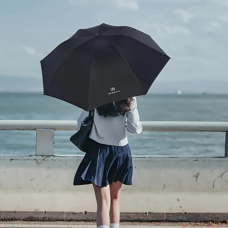 Automatic UV Protection Foldable Umbrella with Iron Frame and Pongee Canopy