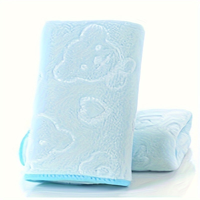 Yumshoq mikrofiber qo'l sochiq, sevimli ayiq dizayni bilan, yuqori singdiruvchi va qalin, hammom uchun ideal, 35.0x75.01 sm, zamonaviy uslub.