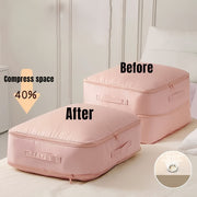 Polyester Storage Bag for Comforter Quilt Bedding Self-Compression Expandable Space Saver