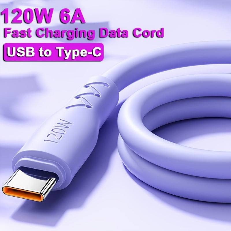 120W USB-C Charging Cable Fast Data Transfer Durable for Mobile Phones and Cars