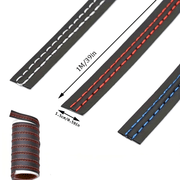 Car Interior Moulding Trim Leather Decorative Line Red Blue 1.5cm 0.59in 1/2m