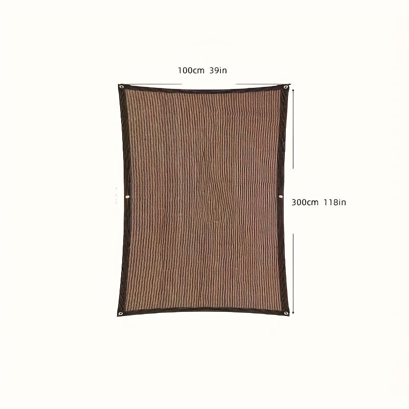 Qorong‘u jigarrang to‘g‘ri burchakli quyosh nurlari uchun soyabon, tashqi shaxsiylik uchun UV blokirovka qilish, verandaga, bog‘ga, terasga