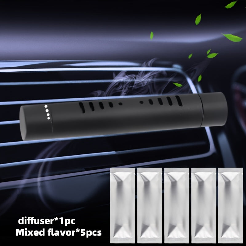 6 шт. автомобильных освежителей воздуха для вентиляционных зажимов, металлический диффузор с 5 запасками, длительный аромат