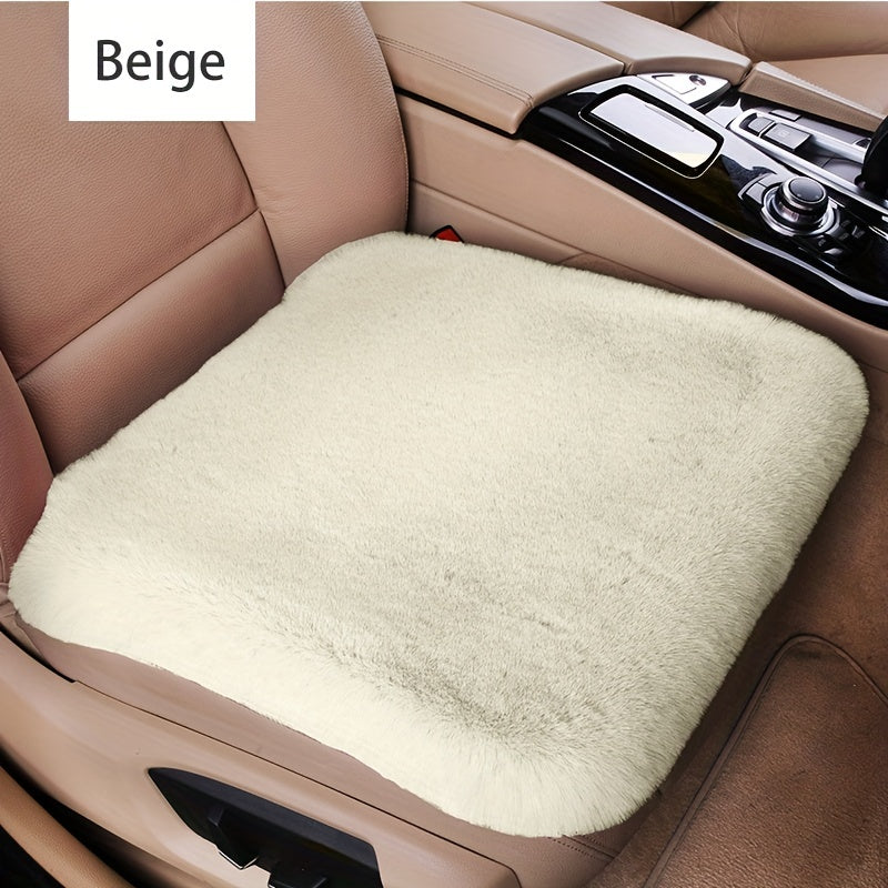 Winter Car Seat Mat Plush Knit Rectangular Soft Warm Seat Cover