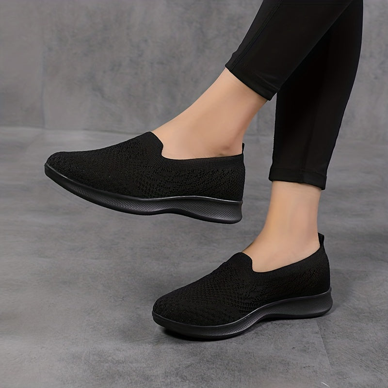 Women's Mesh Slip-On Sneakers Breathable Casual Low-Top Shoes