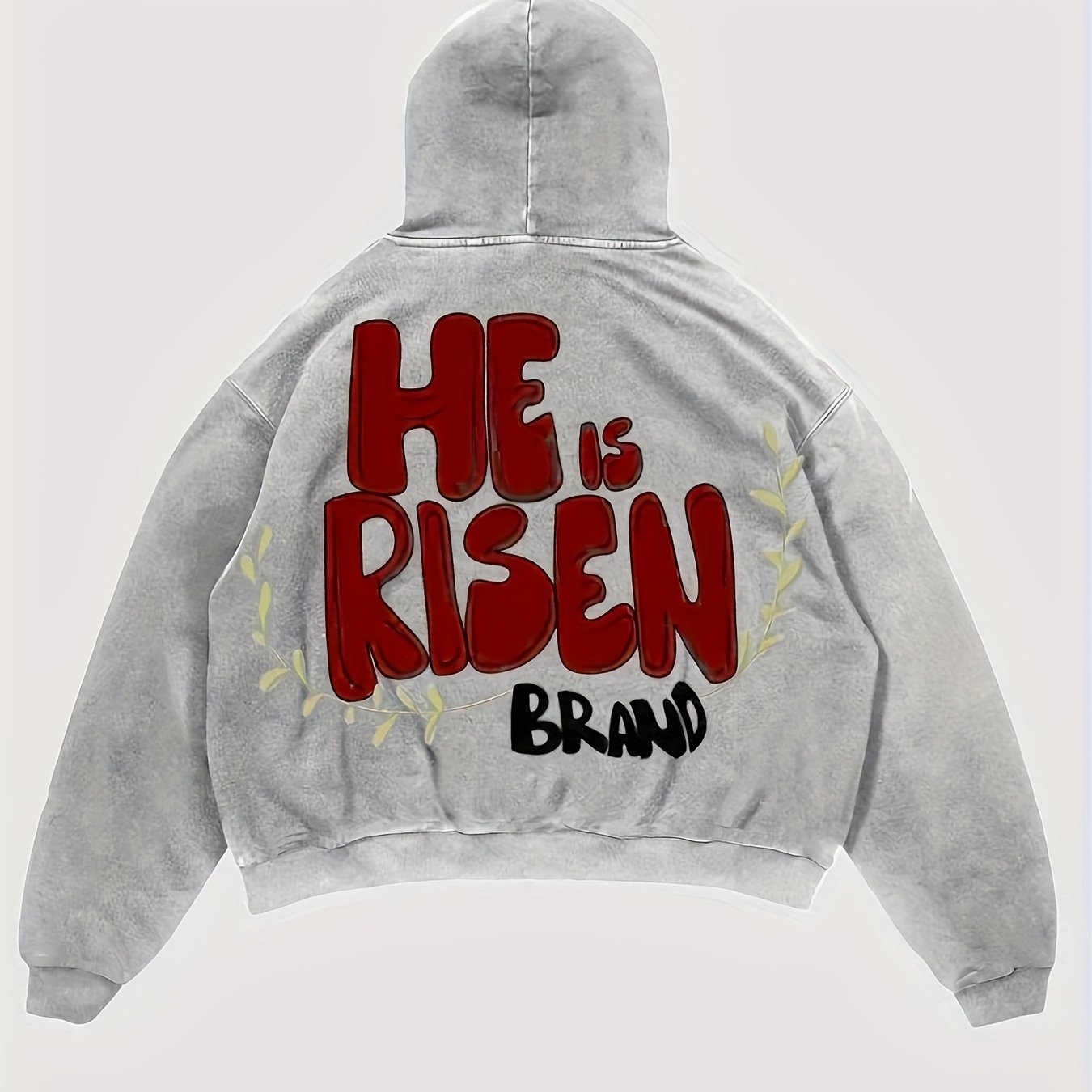 Y2K uslubidagi polyester xuddi "U tirildi" grafikasiga ega, keng cho'ntakli va barcha fasllar uchun uzun yengli hoody.