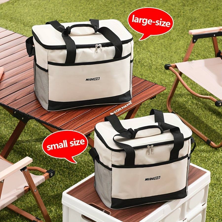 Gran bolsa térmica aislada para comida y bebidas, tote de PVC duradero