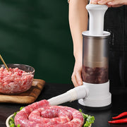 Manual Sausage Maker with 4 Nozzles Food-Safe Plastic for Homemade Salami and Canned Sausages