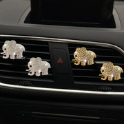 Car Air Vent Perfume Clip 2D Flat Elephant Cartoon Decor Accessory