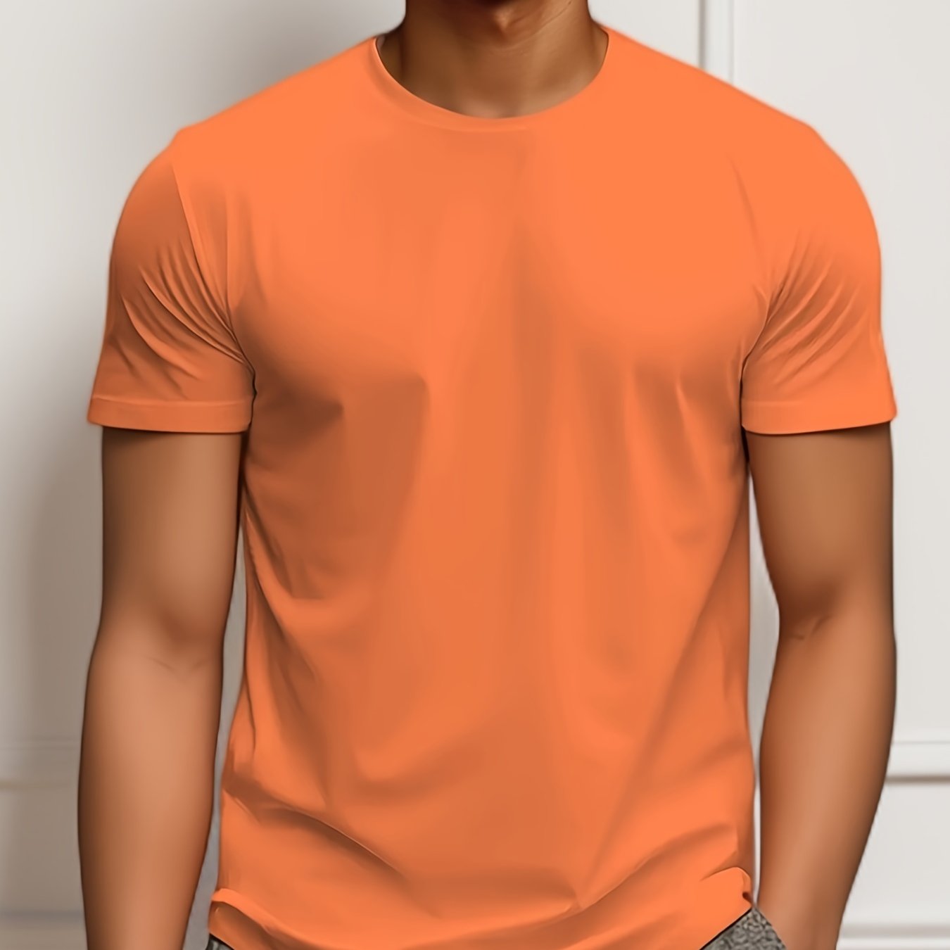 Men's Casual Short Sleeve Crew Neck T-Shirt Polyester Elastane Summer Comfortable Cartoon Design