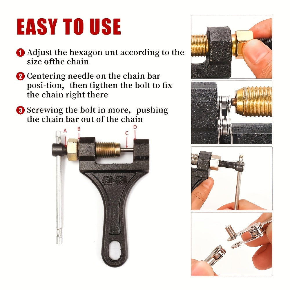 Bike Chain Splitter Tool for 420 428 520 525 528 530 Chains