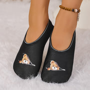Women's Winter Cotton Zipper Bear Slippers Indoor Cozy House Shoes