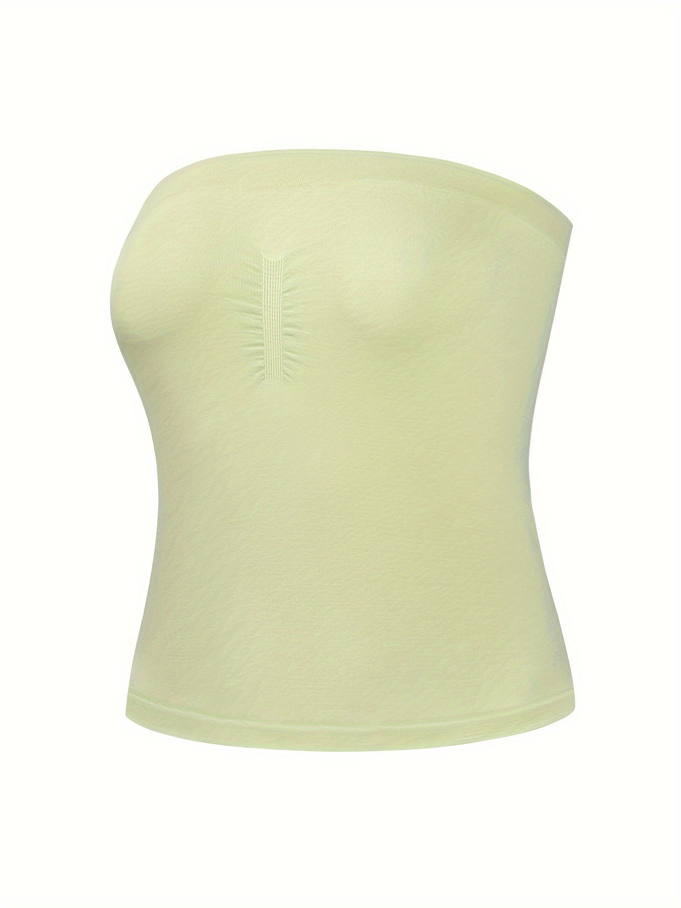 Women's Non-Slip Supportive Strapless Bandeau Bra for Layering or Wear Alone