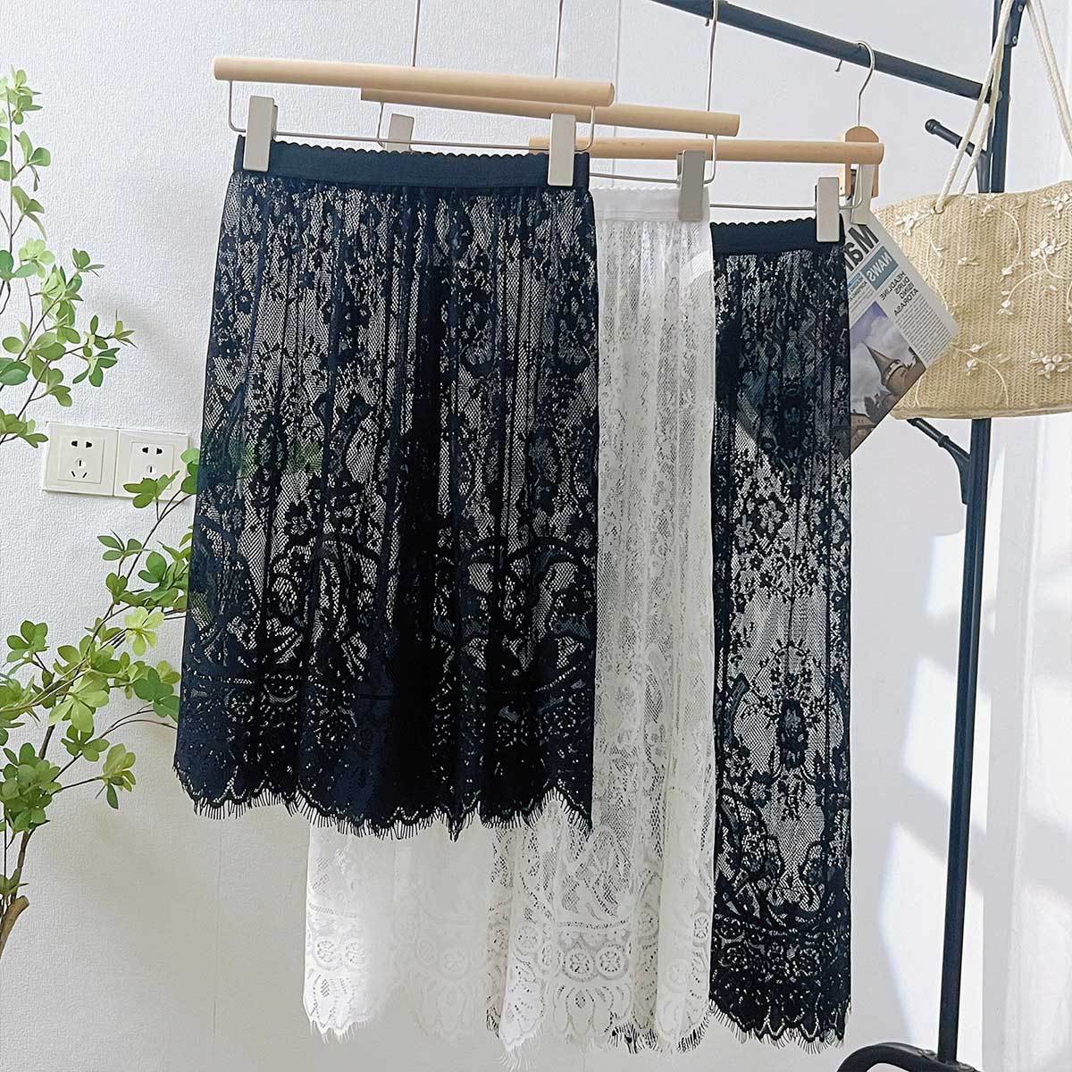 Victorian Gothic Lace Petticoat Skirt for Brides Polyester Romantic Layering Available in Two Lengths