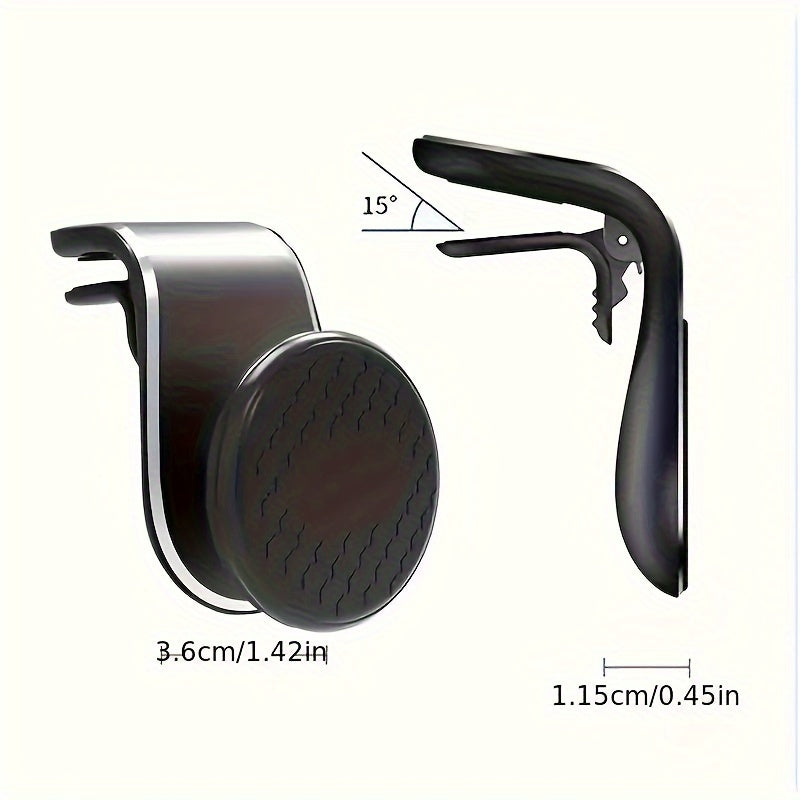 Adjustable 360° Rotatable L-Shaped Magnetic Car Phone Holder for Ventilation