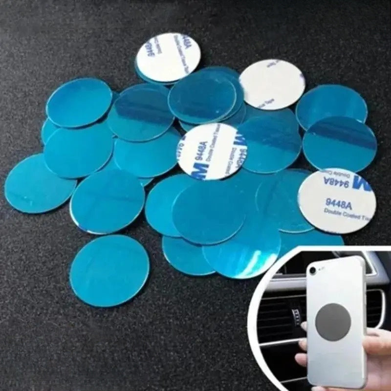 Universal metall plita yopishqog'i magnitli avtomobil telefon tutqichlari uchun devor uchun dumaloq disk