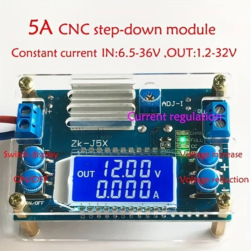 DC Step Down Power Supply with LCD Display 6.5-36V to 1.2-32V 5A Adjustable Buck Converter 2 Pack