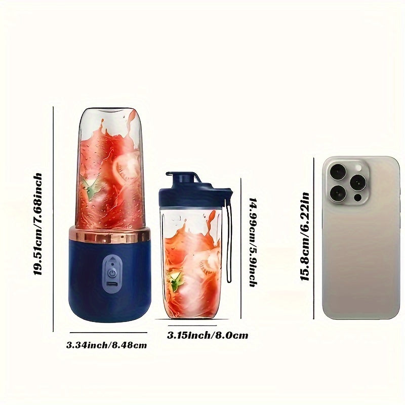 Exprimidor portátil recargable por USB 0.5L, máquina compacta para bebidas saludables