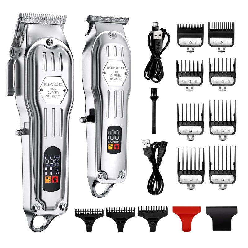 Professional Cordless Hair Clipper Set for Men Rechargeable Lithium Battery