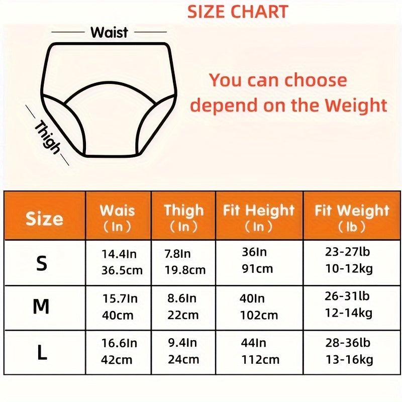 Set of 6 Reusable Cotton Training Pants for Potty Training Kids