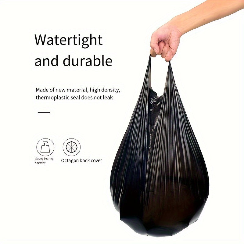 Qo‘lqopli og‘ir yukdagi chiqindi sumkalar, suyuqlik o‘tkazmaydigan, 100 ta, oshxona va ofis uchun