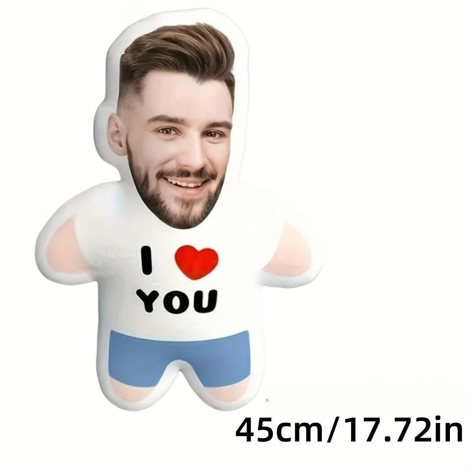 Персонализированная мини-игрушка-кукла с мягкой подушкой "Я тебя люблю" — мягкая и уютная подушка на День святого Валентина, гипоаллергенная