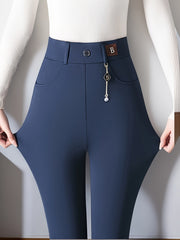 Women High-Waisted Stretchy Leggings for Autumn Winter Yoga Casual