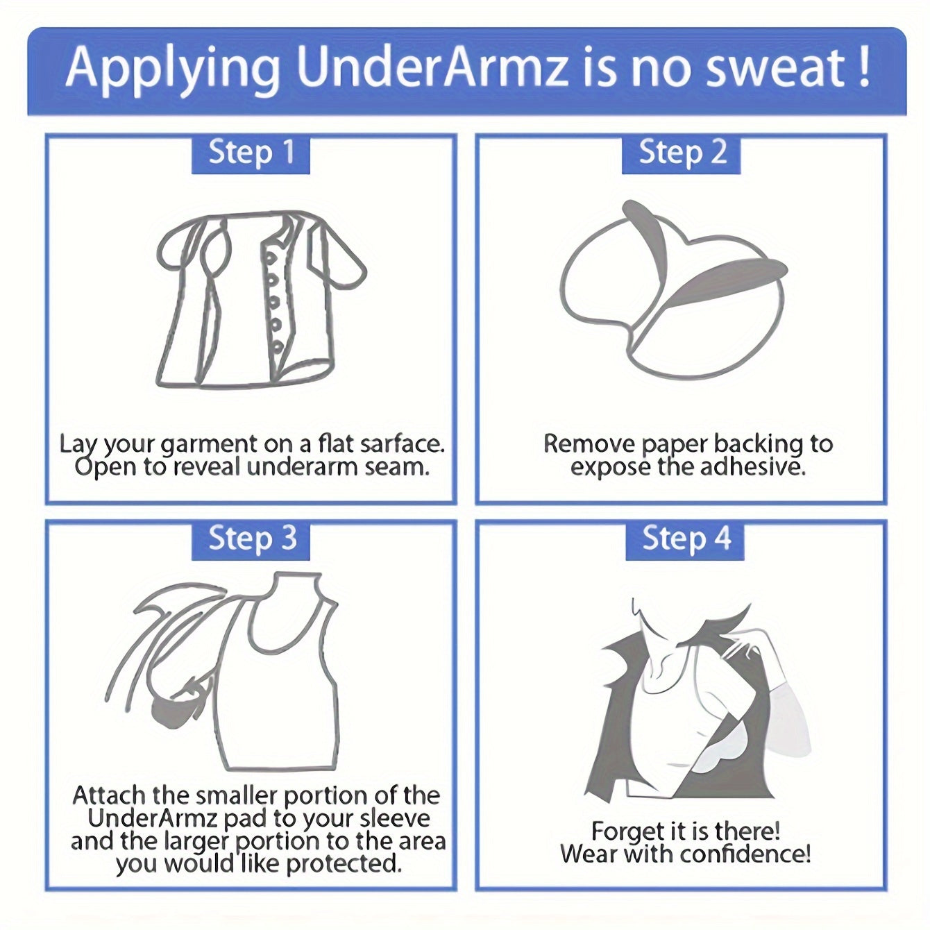 Одноразовые подмышечные салфетки-абсорбенты 50 шт. для мужчин и женщин