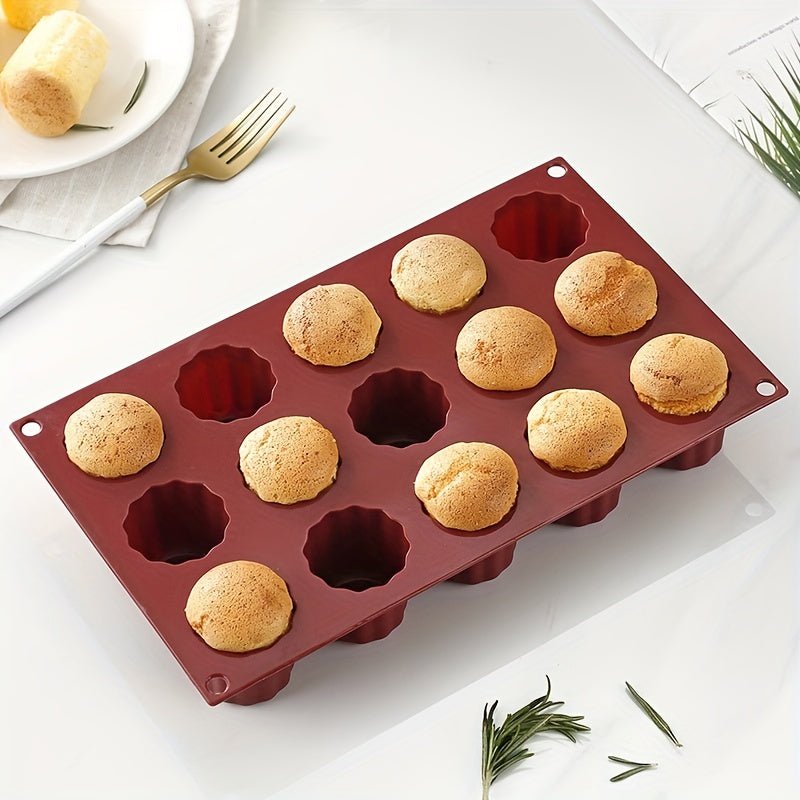 Silicone Cake Mold Set with 15 Cups for Baking Cupcakes in Oven