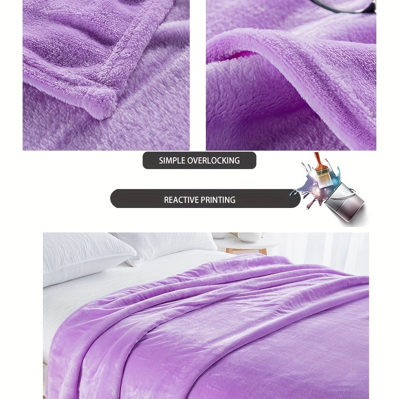 1 кусок уютного и теплого кораллового фланелевого одеяла, подходящего для всех сезонов - Идеально для использования на диване, кровати или софе.