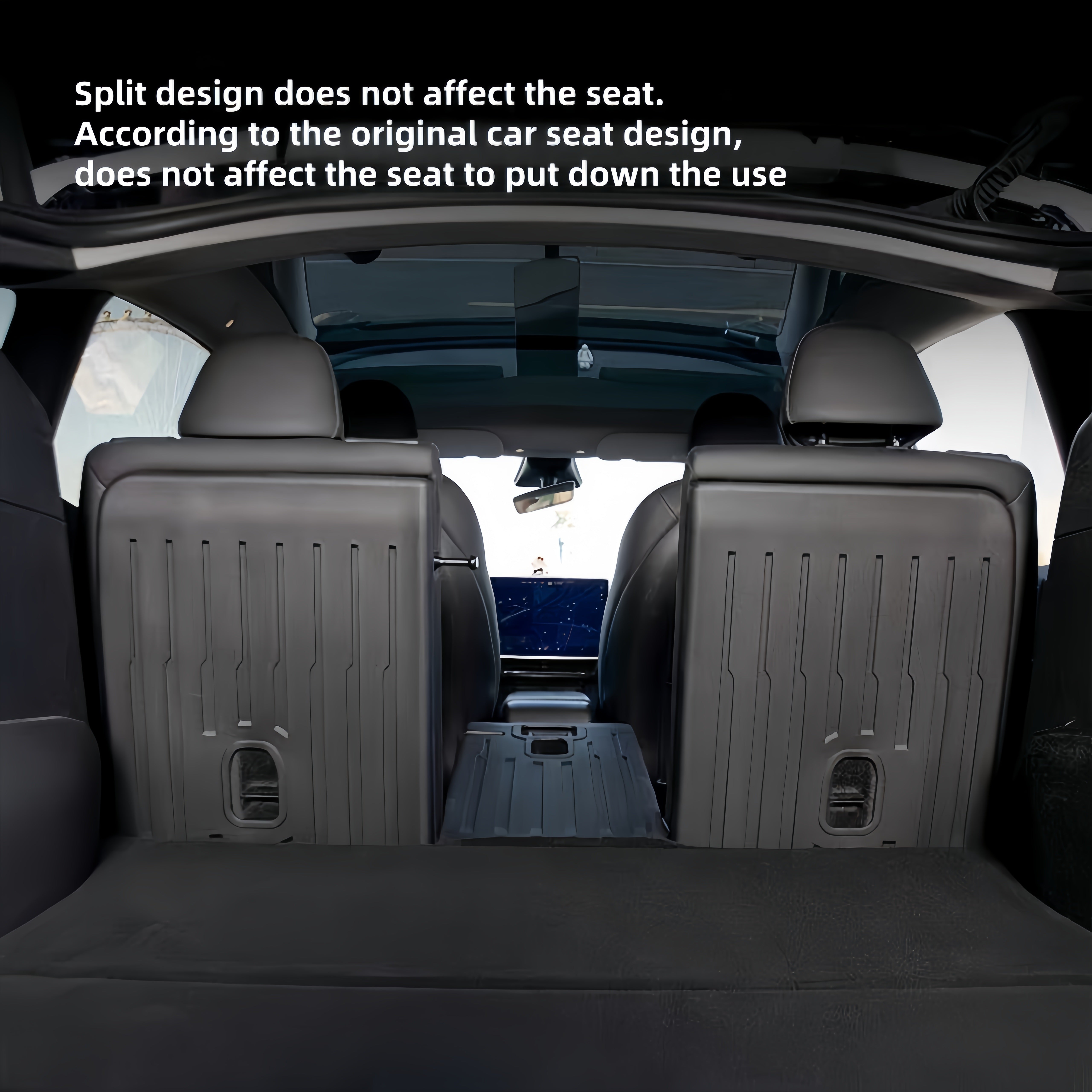 Rear Seat Back Protector Mat TPE for Vehicle Cushion Cover Scratch-Resistant