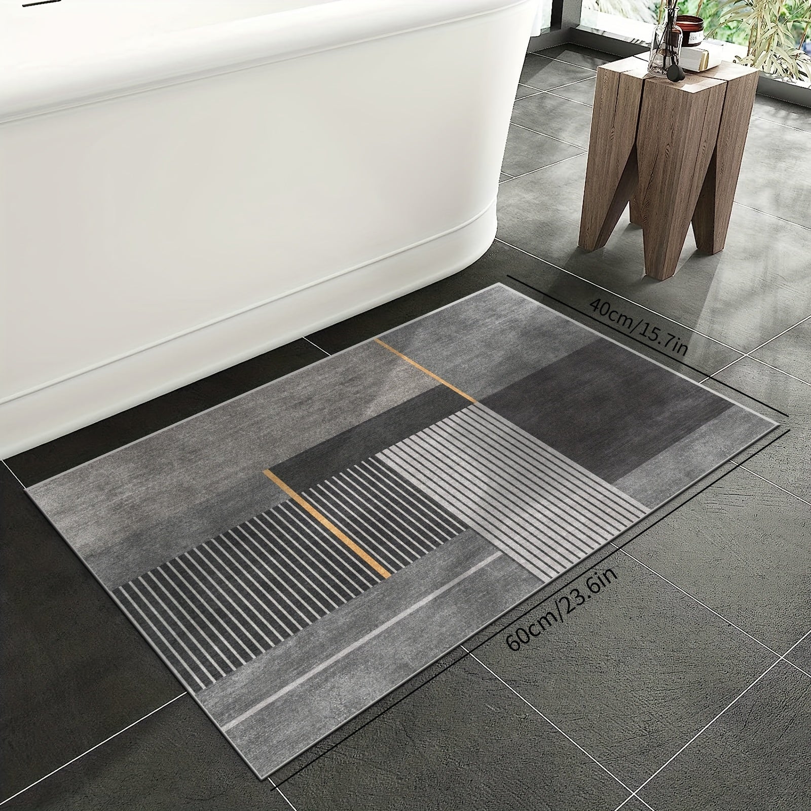 Alfombra de cocina antideslizante, impermeable, resistente al aceite, lavable a máquina, de poliéster