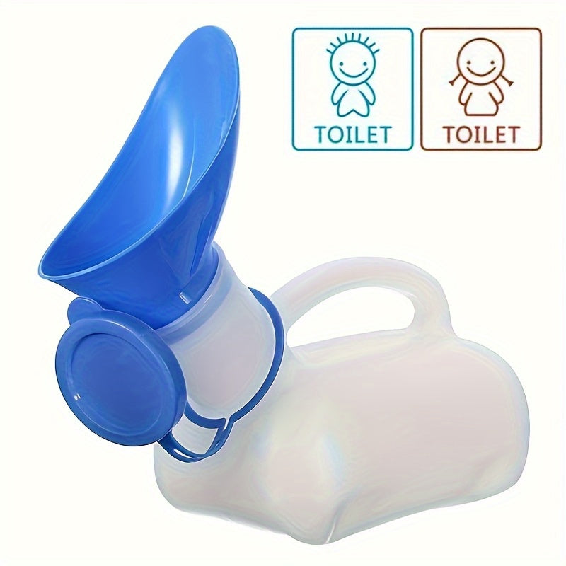 Unisex Portable Travel Toilet Plastic Urinal 33.8oz Leak-Proof With Handle