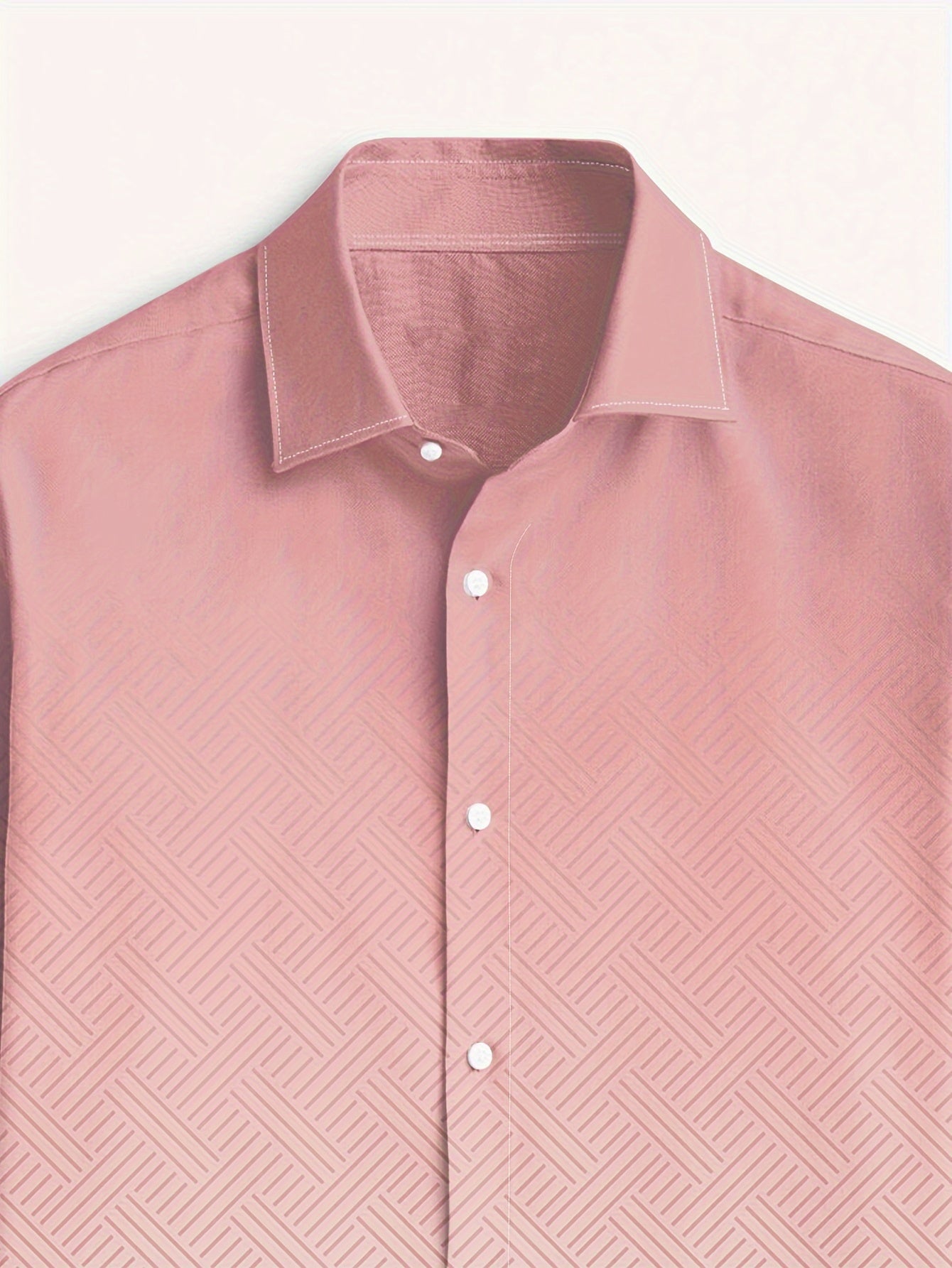 Yozgi va kuz uchun mukammal, nafas oladigan polyester va noyob bosma dizayni bilan zamonaviy erkaklar uzun yengli ko'ylagi.