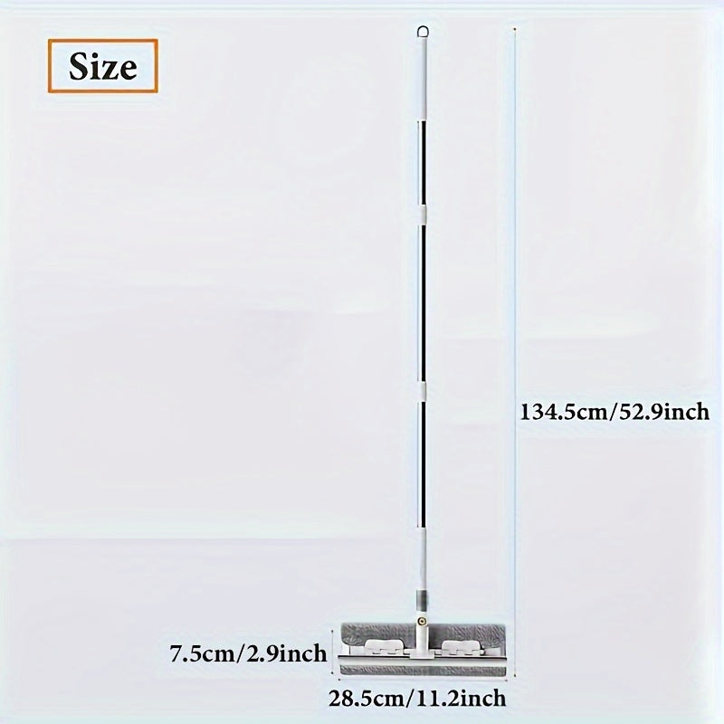 2-in-1 Window Squeegee and Mop with Swivel Head and Clip-On Cloth