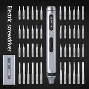 Electric Screwdriver Set with 50 Interchangeable Bits Rechargeable High Torque Quiet Durable