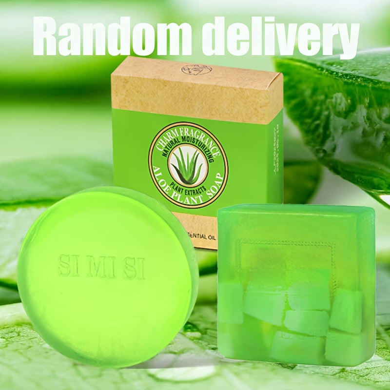 Unisex Aloe Vera Soap for All Skin Types Moisturizing Deep Cleansing Oil Control