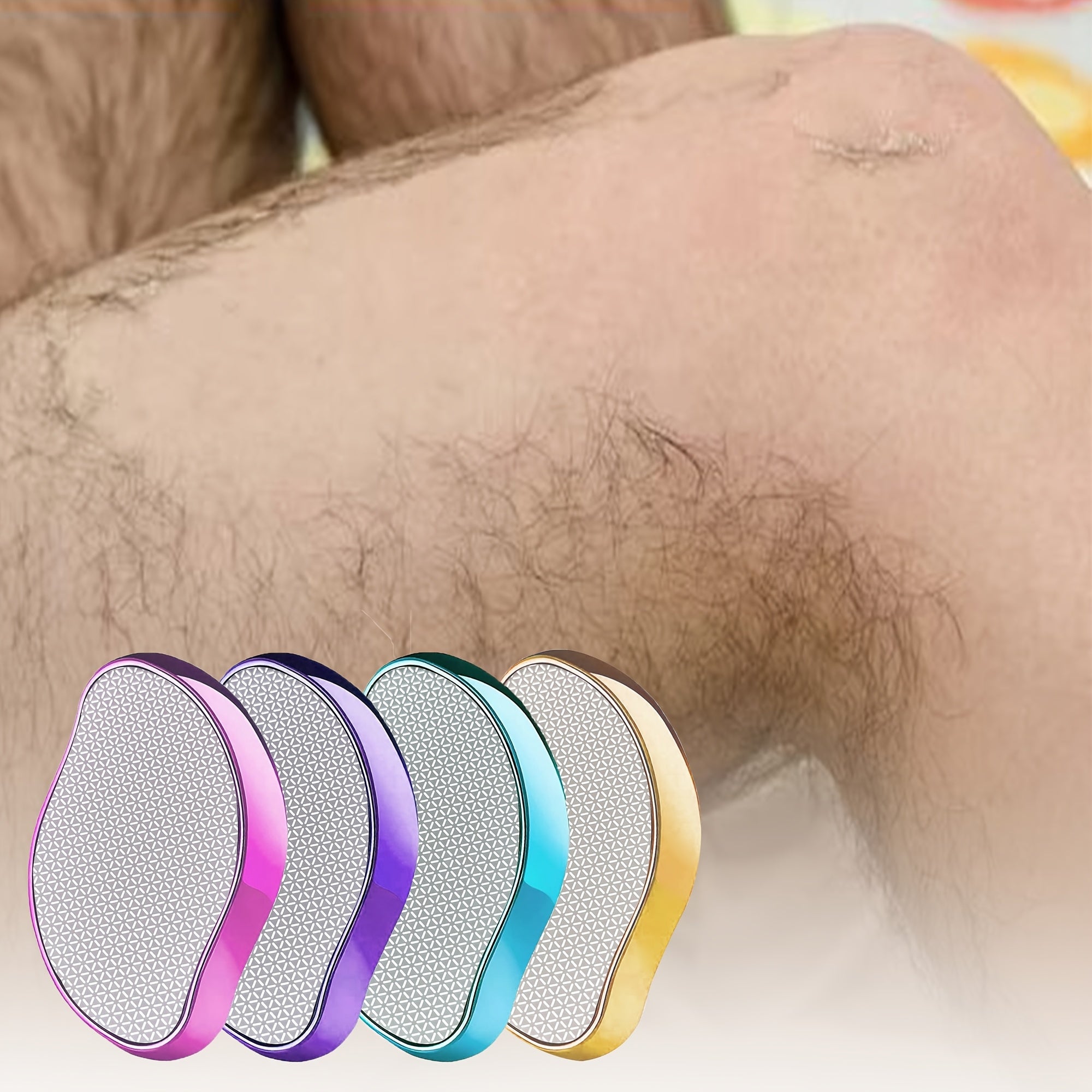 Removedor de cabello de cristal reutilizable a prueba de agua para cuerpo, unisex, en varios colores