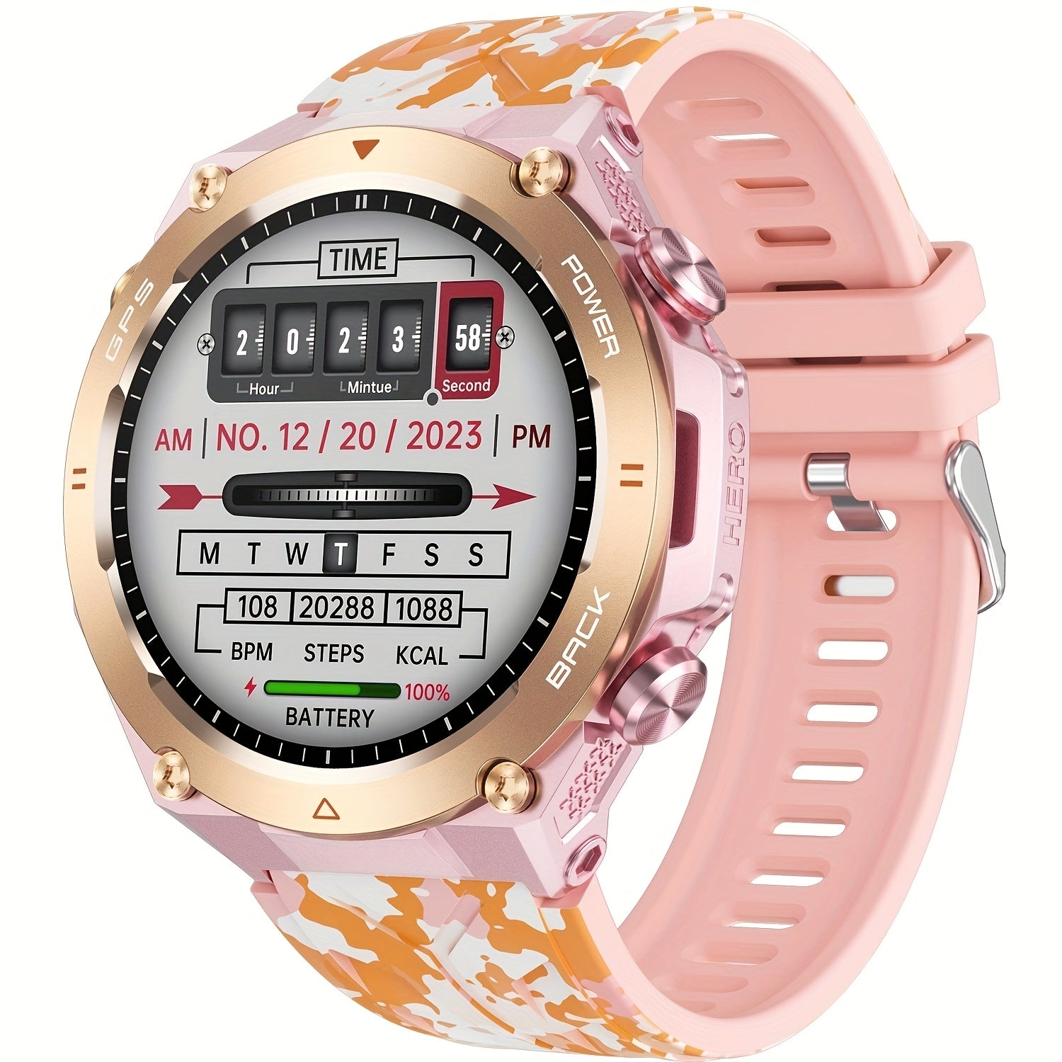 1.46" HD ekranli sport aqlli soati, IPX8/1ATM, 650mAh batareya, 100+ sport rejimlari, simsiz qo'ng'iroq/javob, sport joylashuvi, Android/iPhone bilan mos keladi. Erkaklar uchun mukammal sovg'a.