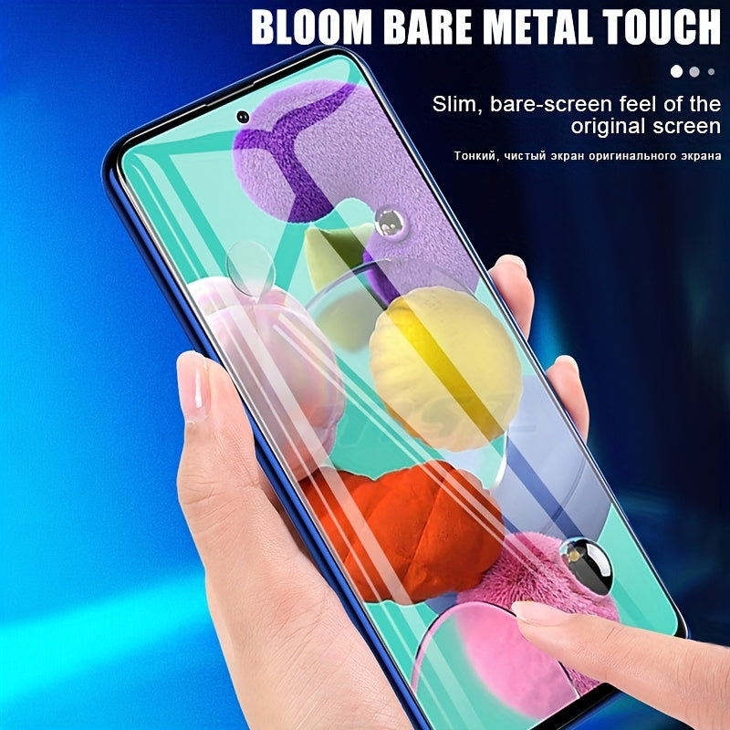 Samsung Galaxy A Series uchun yuqori sifatli gidrogel plyonka, to'liq qoplama himoyasini taklif etadi, chizishdan, barmoq izlaridan himoya, yuqori sezgirlik va HD ko'rinish xususiyatlariga ega. Barmoq izlarini qo'llab-quvvatlaydi.