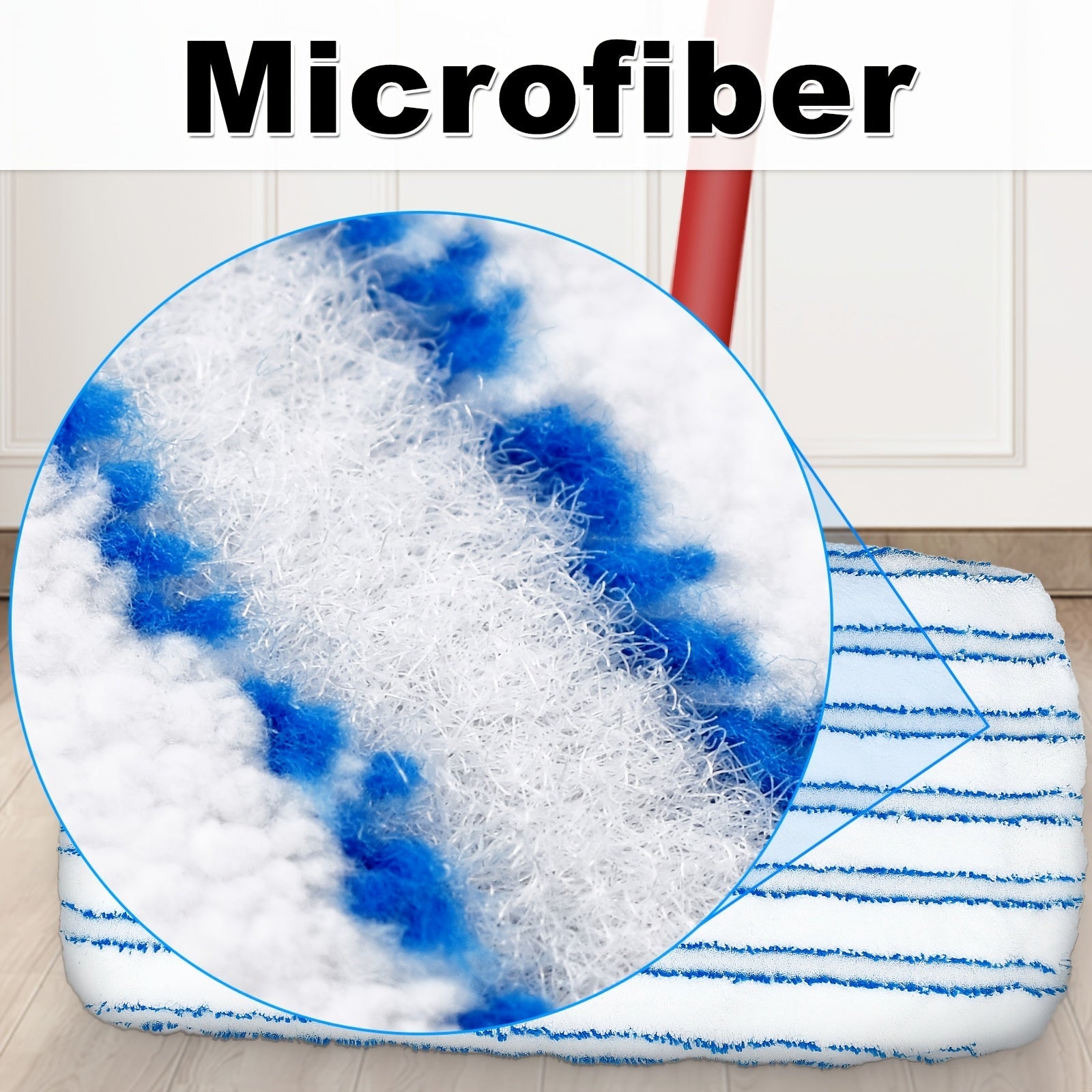Microfiber Flat Mop Replacement Pad 15x8 for Dry Wet Floor Cleaning