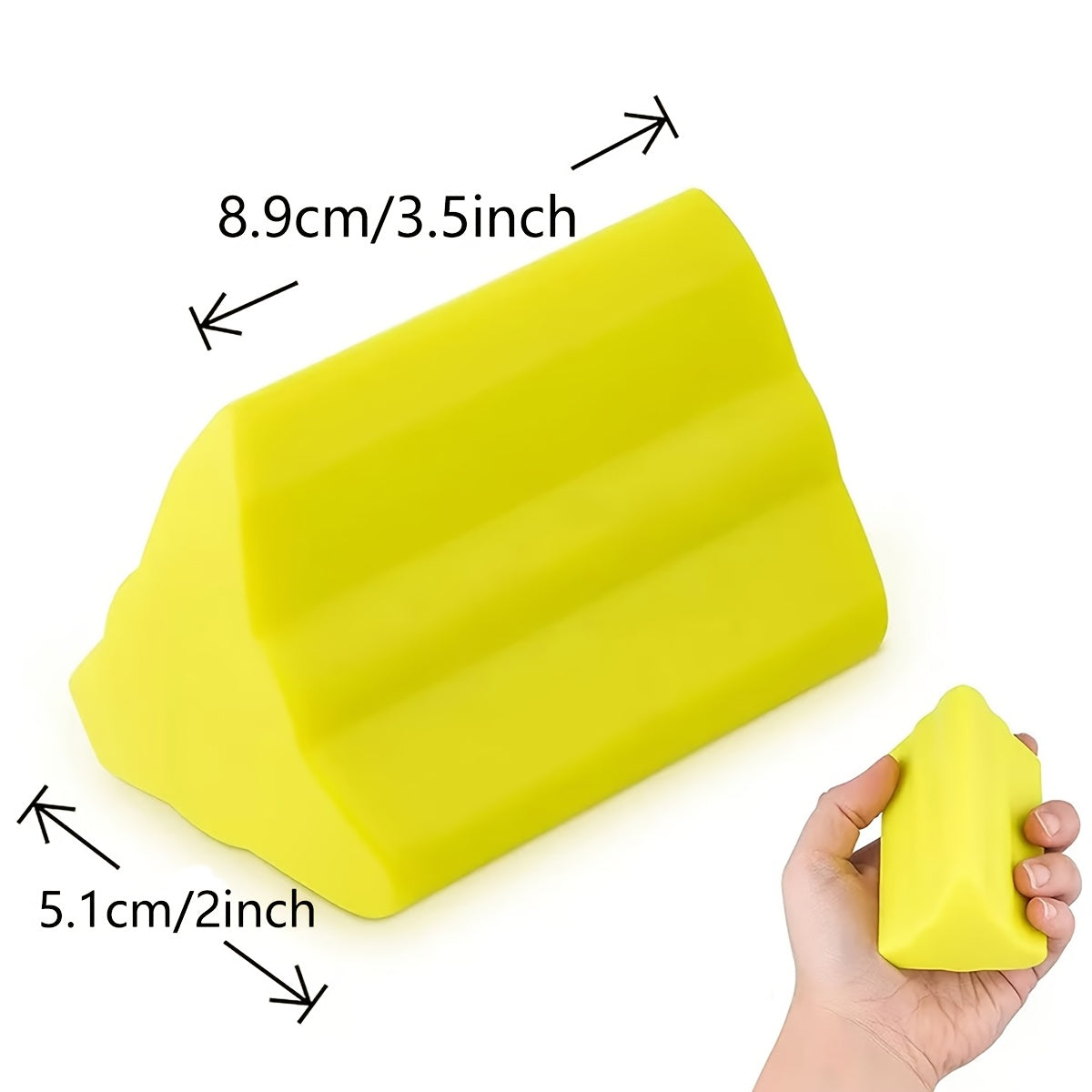 Dispositivo de masaje triangular de silicona portátil para relajación profunda de músculos