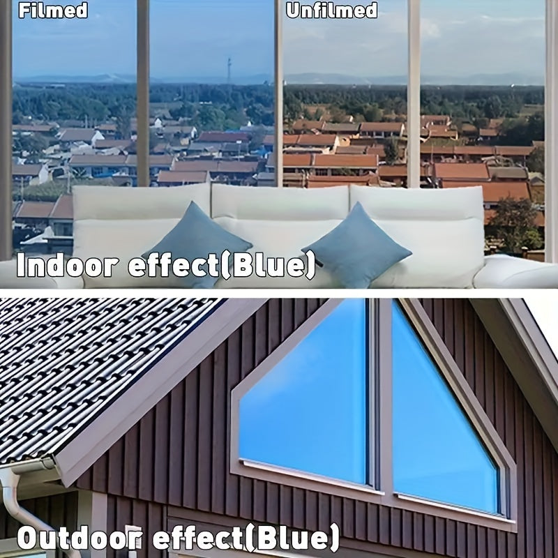 Premium Mirror Window Film Privacy UV Heat Blocking One-Way Daytime Tint